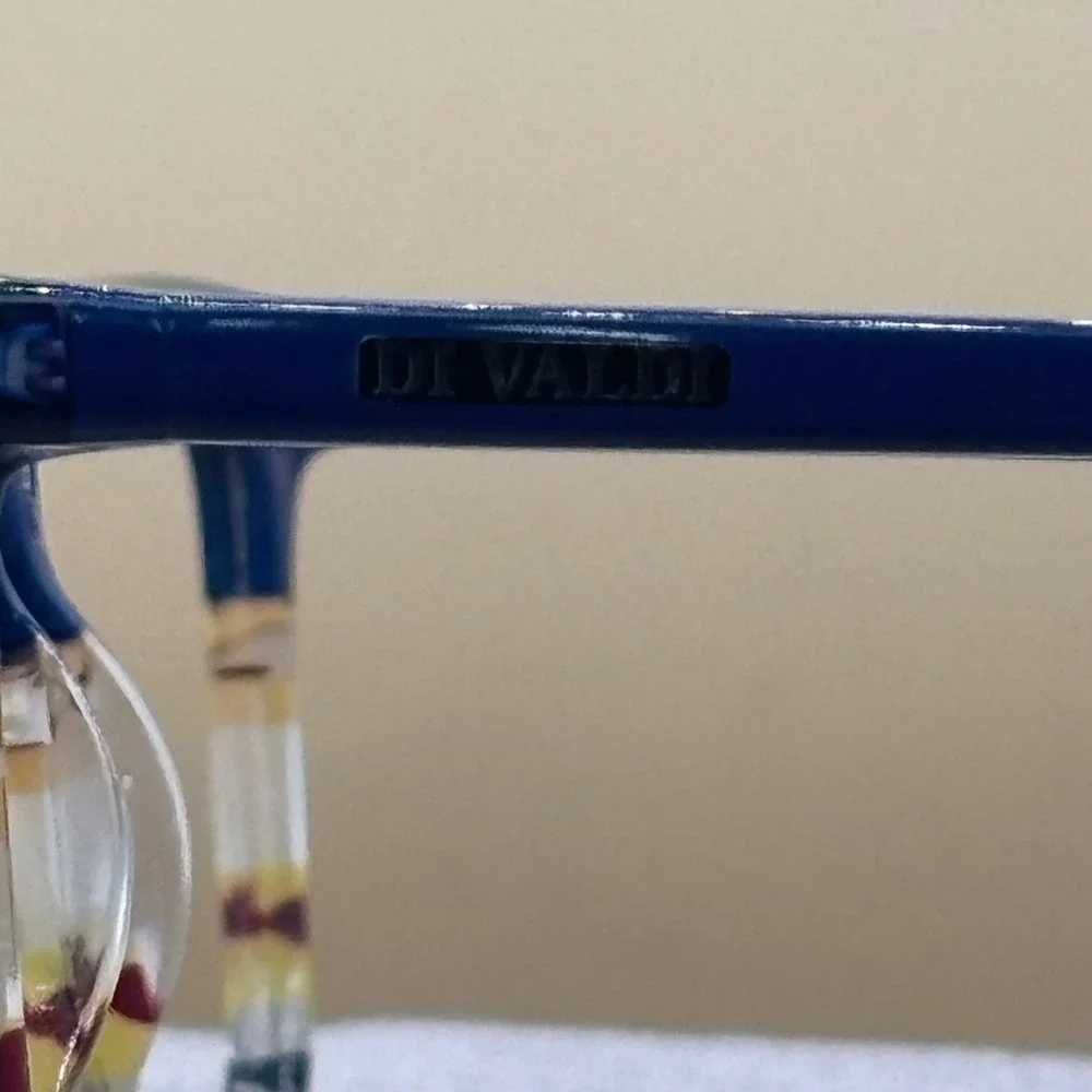 Di Valdi DV08025 Blue Tortoise Cat Eye Eyeglass Frames Handmade 54-16-145 NWOT